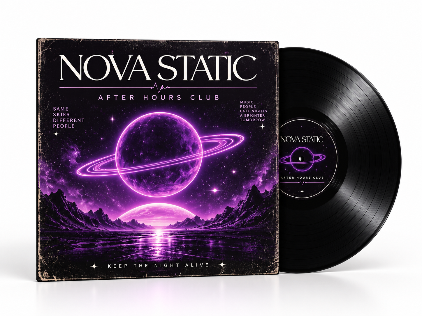 Band vinyl record and album sleeve
