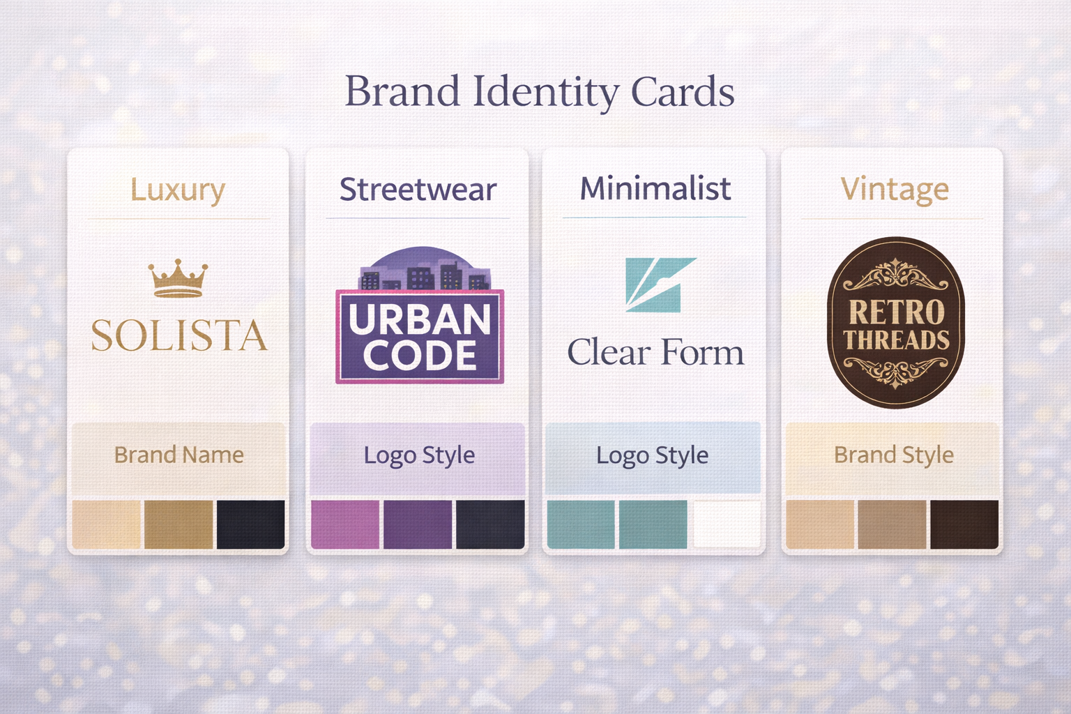 Visual branding for clothing and apparel brands