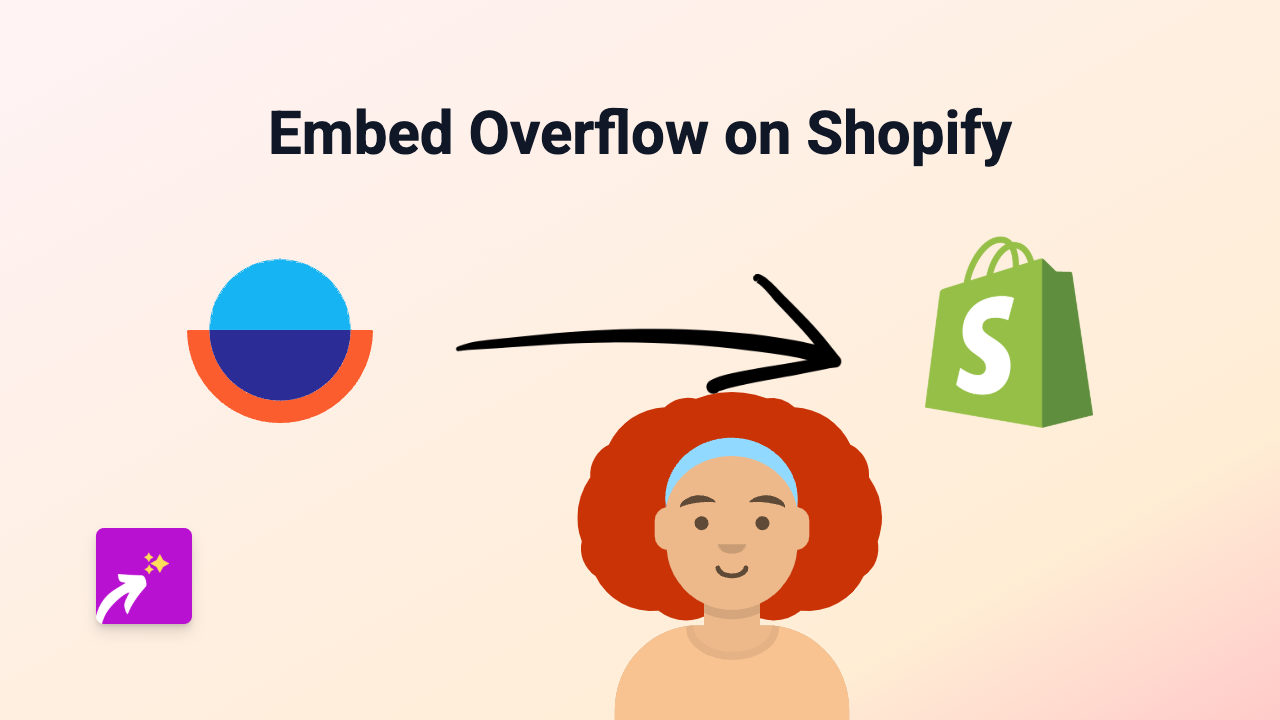 How to Embed Overflow on Your Shopify Store Using EmbedAny