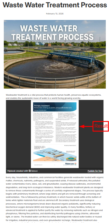 Issuu flipbook embedded on the store