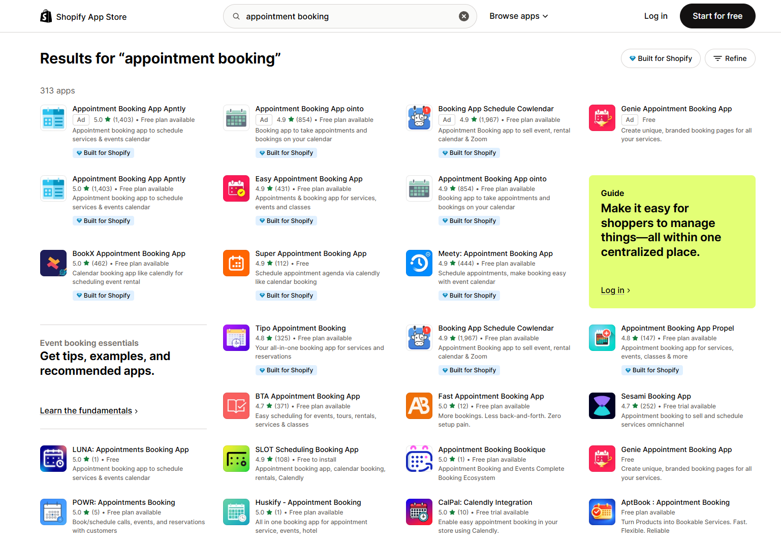 shopify appointments app