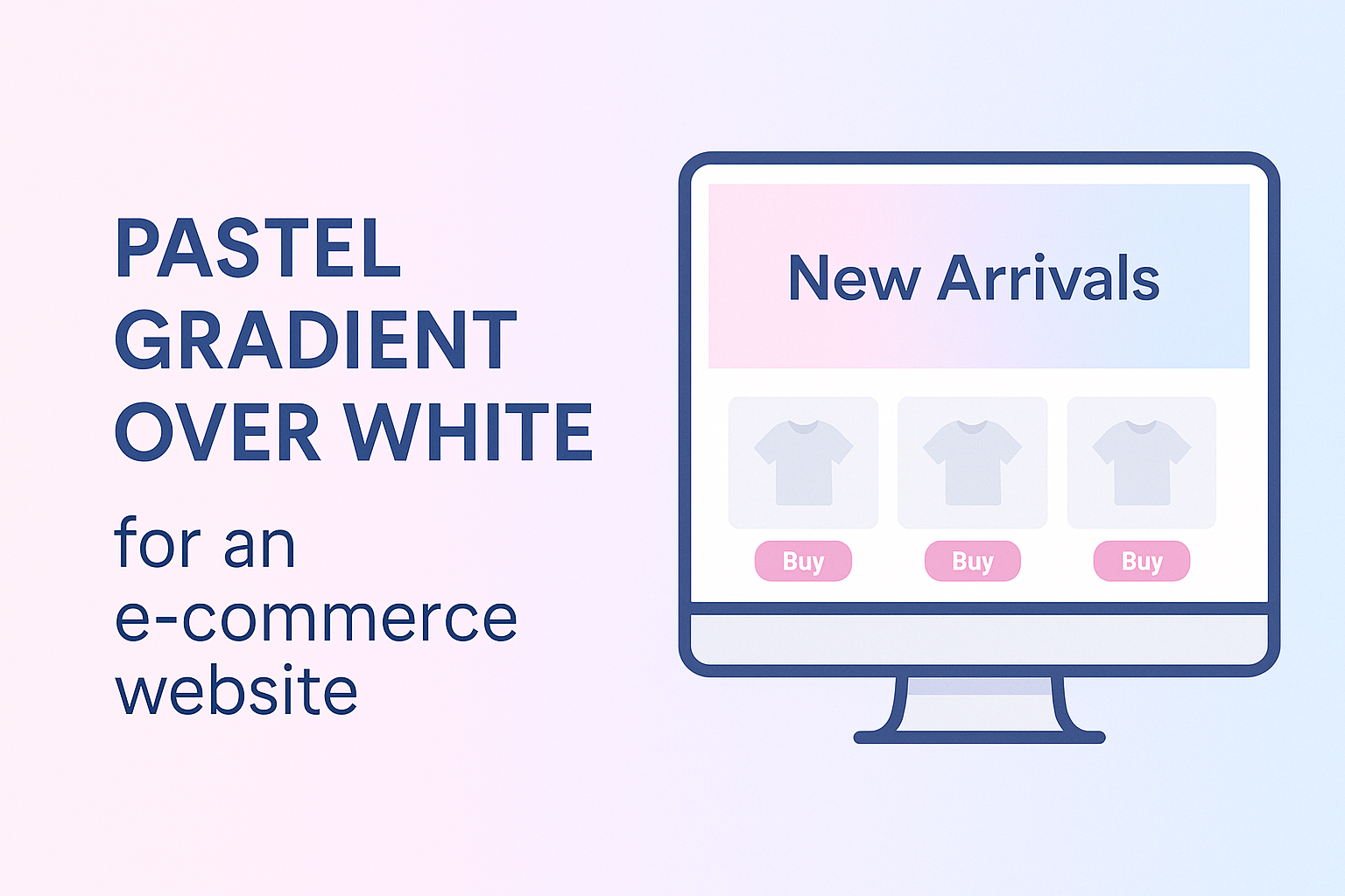 Pastel gradient over white for soft product landing pages